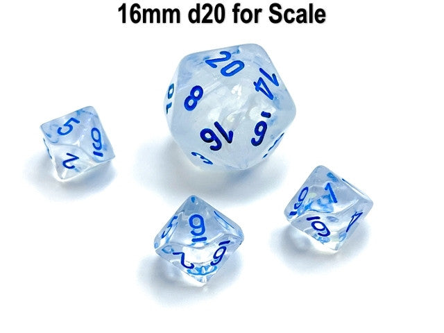 Chessex D10 Dice Borealis Mini-Polyhedral Icicle/light blue Luminary d10