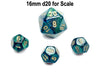 Chessex D12 Dice Scarab Mini-Polyhedral Jade/gold d12
