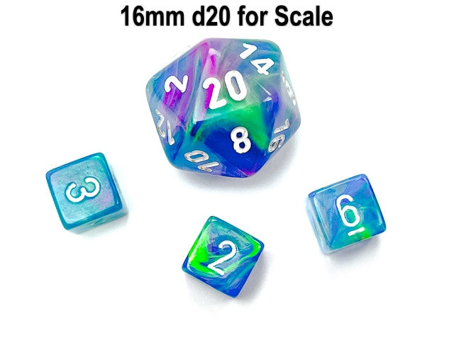 Chessex D6 Dice Festive Mini-Polyhedral Waterlily/white d6