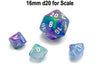 Chessex D10 Dice Festive Mini-Polyhedral Waterlily/white d10