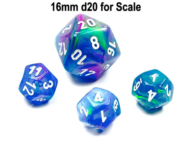 Chessex D12 Dice Festive Mini-Polyhedral Waterlily/white d12