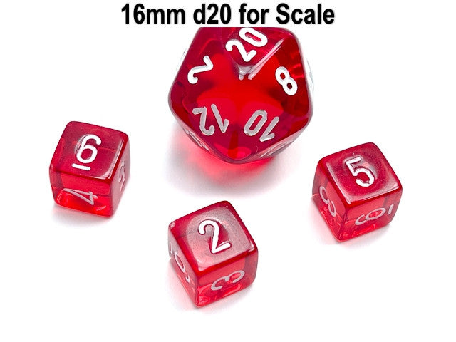 Chessex D6 Dice Translucent Mini-Polyhedral Red/white d6
