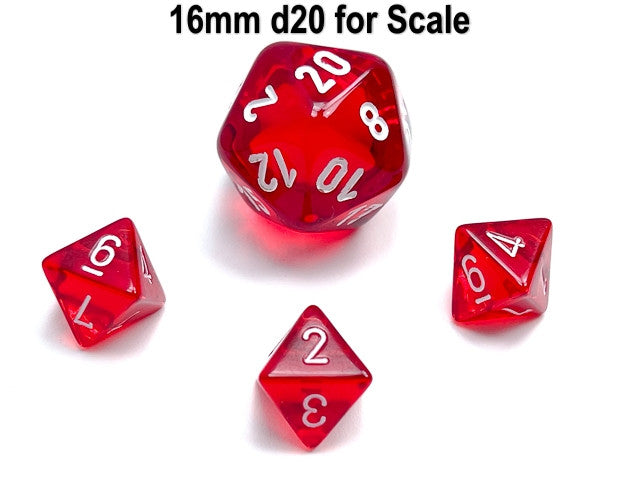 Chessex D8 Dice Translucent Mini-Polyhedral Red/white d8