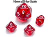 Chessex D10 Dice Translucent Mini-Polyhedral Red/white d10