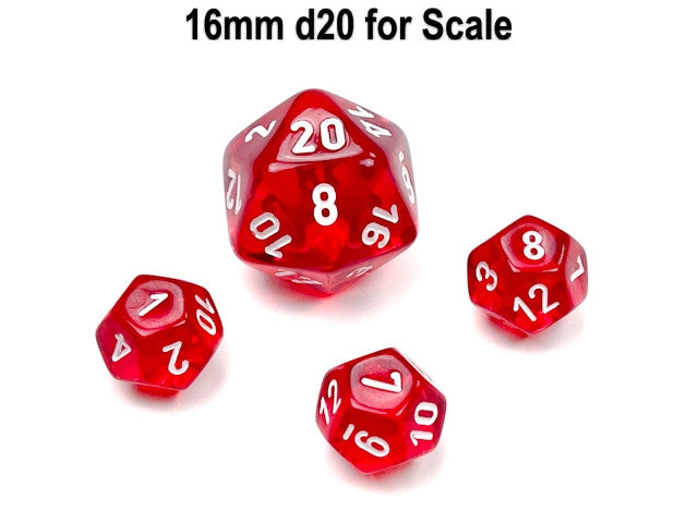 Chessex D12 Dice Translucent Mini-Polyhedral Red/white d12
