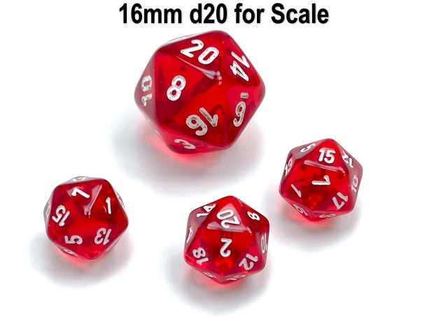 Chessex D20 Dice Translucent Mini-Polyhedral Red/white d20