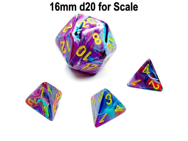 Chessex D4 Dice Festive Mini-Polyhedral Mosaic/yellow d4