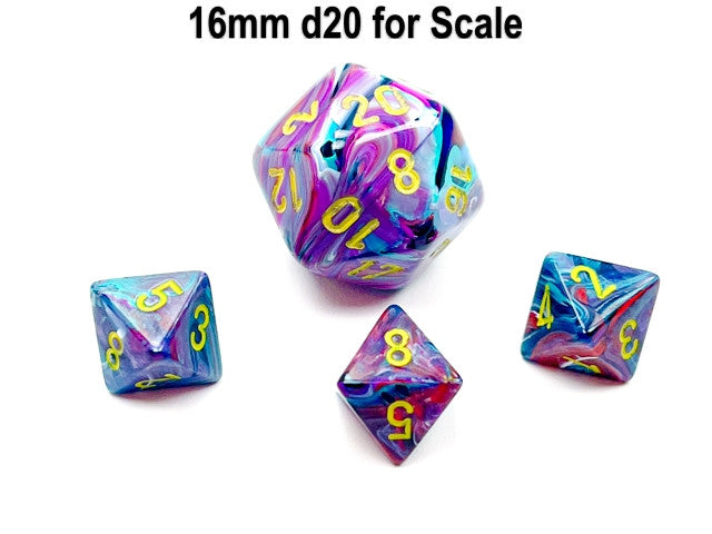 Chessex D8 Dice Festive Mini-Polyhedral Mosaic/yellow d8
