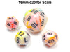 Chessex D12 Dice Festive Mini-Polyhedral Circus/black d12
