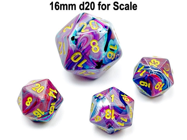 Chessex D20 Dice Festive Mini-Polyhedral Mosaic/yellow d20