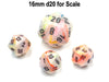 Chessex D20 Dice Festive Mini-Polyhedral Circus/black d20