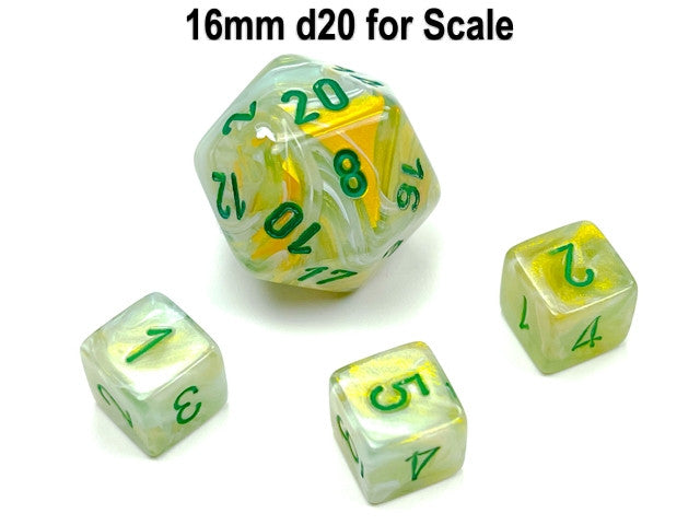 Chessex D6 Dice Marble Mini-Polyhedral Green/dark green d6
