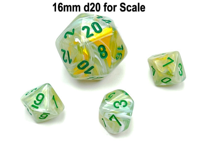 Chessex D10 Dice Marble Mini-Polyhedral Green/dark green d10