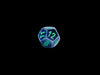 Chessex D12 Dice Gemini Mini-Polyhedral Black-Grey/green d12