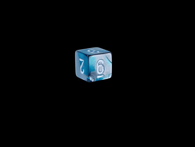 Chessex D6 Dice Gemini Mini-Polyhedral Steel-Teal/white d6