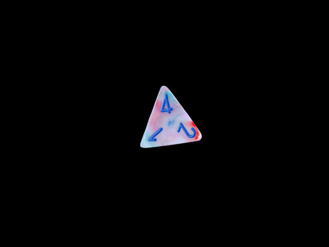 Chessex D4 Dice Festive Mini-Polyhedral Pop Art/blue d4