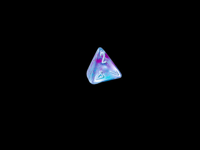 Chessex D4 Dice Nebula Mini-Polyhedral Wisteria/white d4