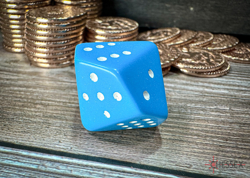 Chessex D10 Dice Opaque Polyhedral w/pips Light Blue/white d10