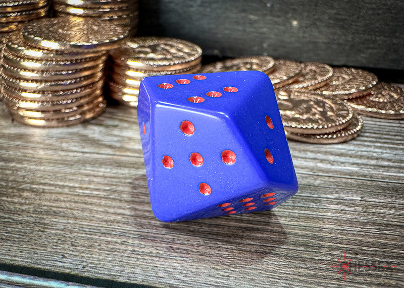 Chessex D10 Dice Opaque Polyhedral w/pips Purple/red d10