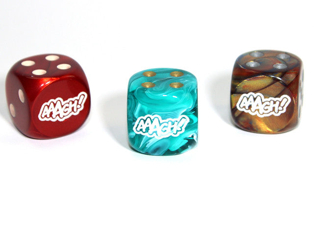 Chessex D6 Dice AAAGH! d6 (Custom engraved)