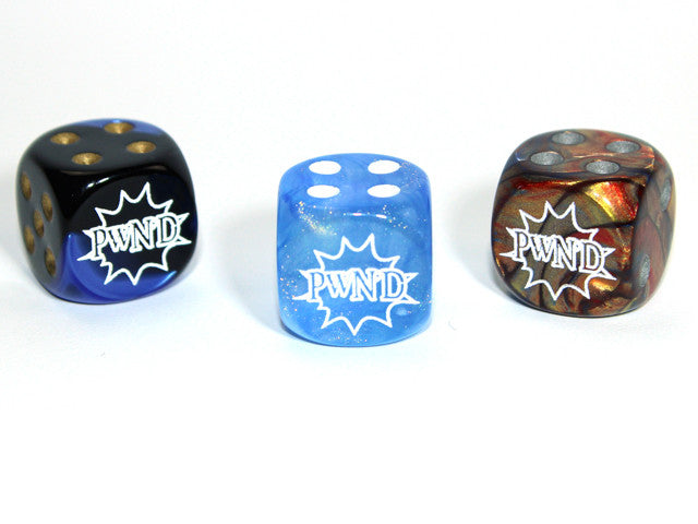 Chessex Specialty Dice Set - PWND (Custom engraved)