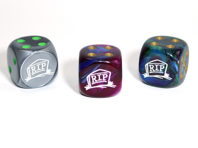 Chessex D6 Dice R.I.P. d6 (Custom engraved)