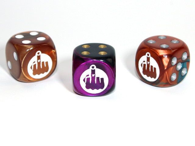 Chessex D6 Dice Finger d6 (Custom engraved) (Dice colors are filled at random)