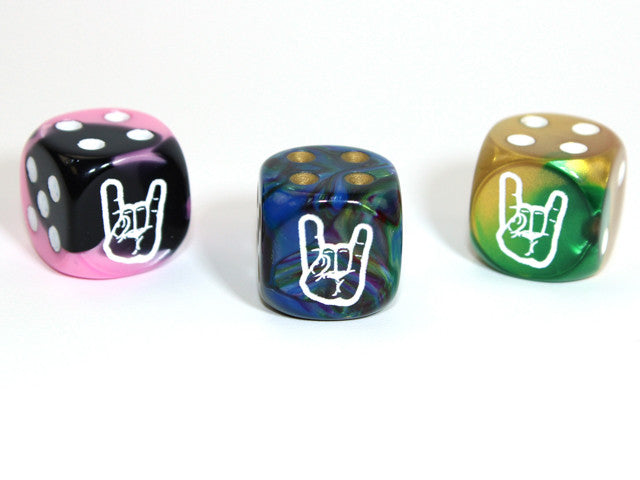 Chessex D6 Dice Horns d6 (Custom engraved)