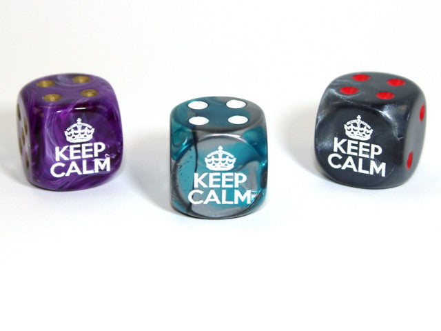 Chessex D6 Dice Keep calm d6 (Custom engraved)