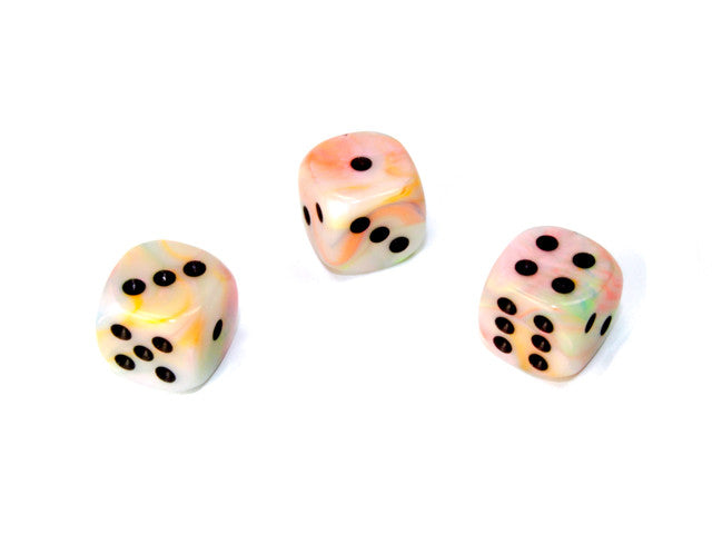 Chessex D6 Dice Festive 12mm w/pips Circus/black d6