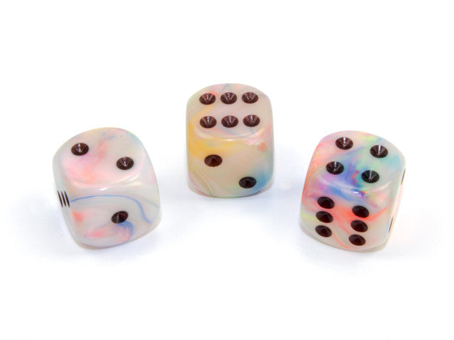 Chessex D6 Dice Festive 16mm w/pips Circus/black d6