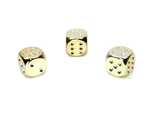 Chessex D6 Dice Gold Plated 16mm w/pips d6