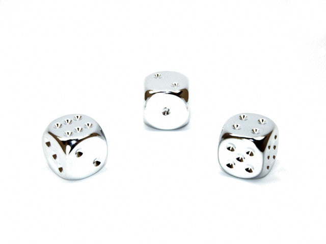 Chessex D6 Dice Silver Plated 16mm w/pips d6