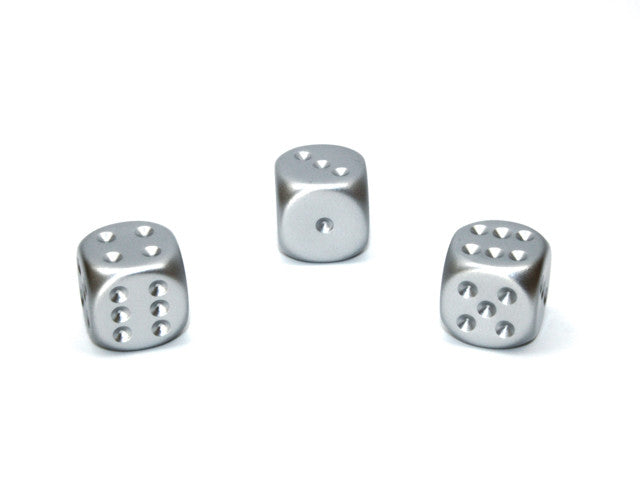Chessex D6 Dice Aluminum Plated 16mm w/pips d6