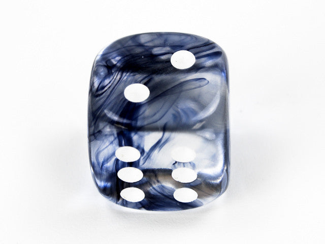 Chessex D6 Dice Nebula 20mm w/pips Black/white d6