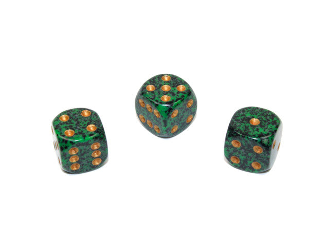 Chessex D6 Dice Speckled 12mm w/pips Golden Recon d6