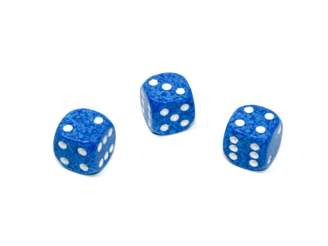 Chessex D6 Dice Speckled 12mm w/pips Water d6