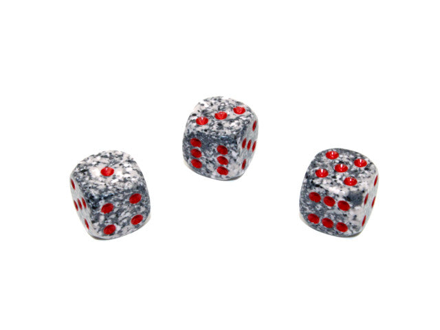Chessex D6 Dice Speckled 12mm w/pips Granite d6