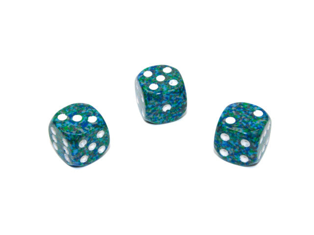Chessex D6 Dice Speckled 12mm w/pips Sea d6