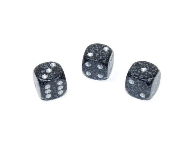 Chessex D6 Dice Speckled 12mm w/pips Ninja d6