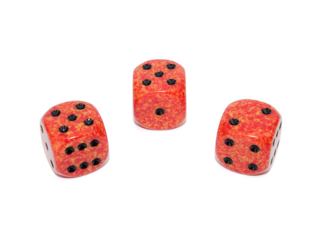 Chessex D6 Dice Speckled 16mm w/pips Fire d6