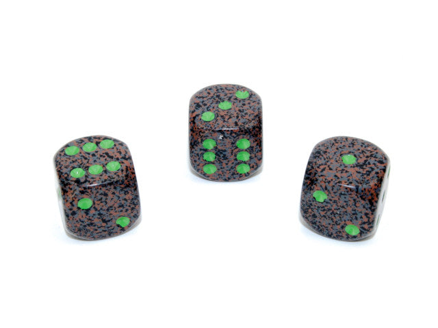 Chessex D6 Dice Speckled 16mm w/pips Earth d6