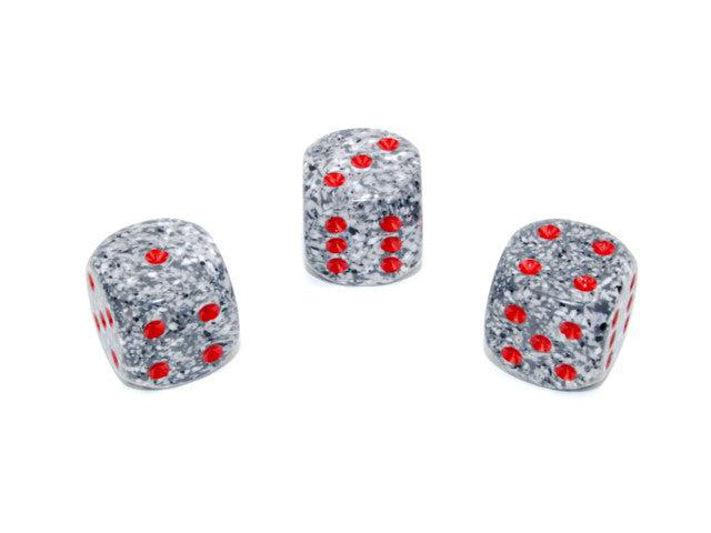 Chessex D6 Dice Speckled 16mm w/pips Granite d6