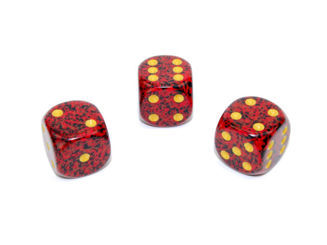 Chessex D6 Dice Speckled 16mm w/pips Mercury d6