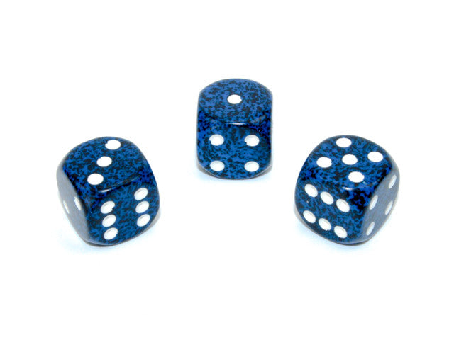 Chessex D6 Dice Speckled 16mm w/pips Stealth d6