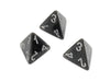 Chessex D4 Dice Borealis Polyhedral Smoke/silver d4