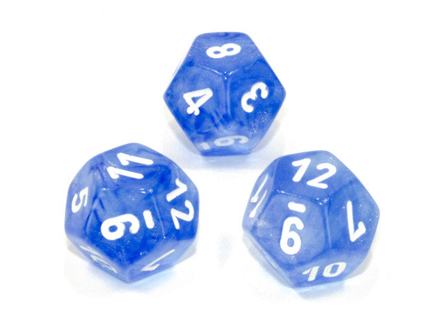 Chessex D12 Dice Borealis Polyhedral Sky Blue/white d12