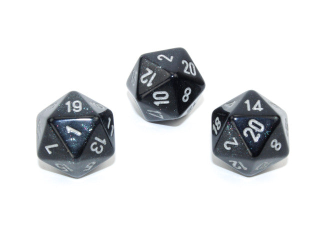 Chessex D20 Dice Borealis Polyhedral Smoke/silver d20