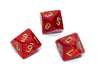 Chessex D10 Dice Scarab Polyhedral Scarlet/gold d10
