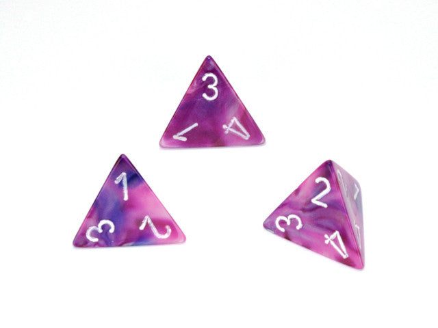 Chessex D4 Dice Festive Polyhedral Violet/white d4